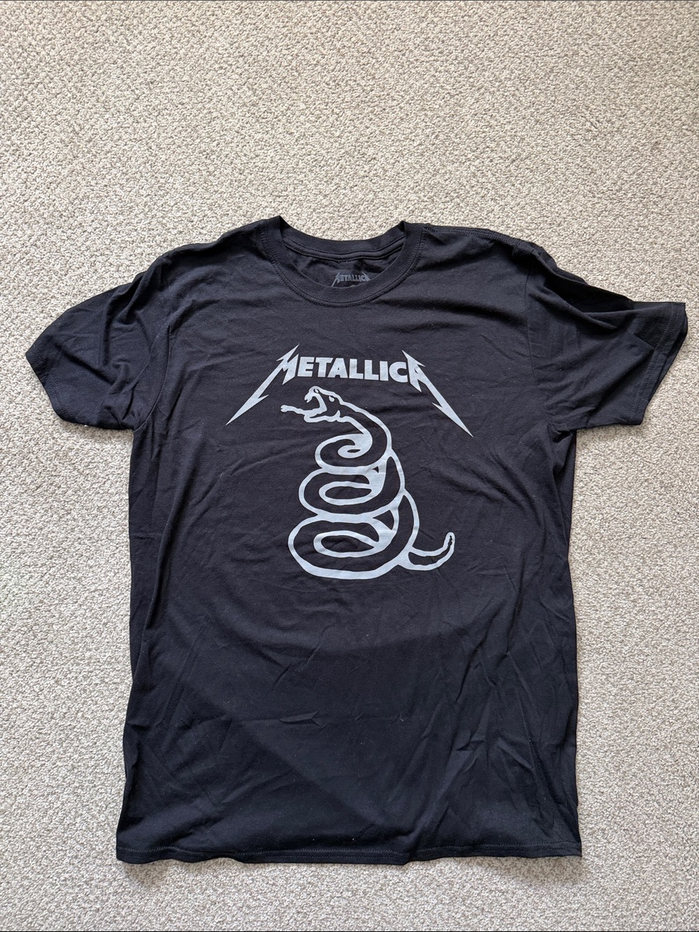 LG Black Metallica Snake Graphic Tee